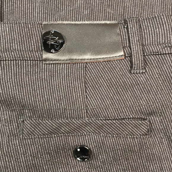 UR Rebel Brown Striped Mid Rise Straight Leg Woman’s Trousers Size 8 | EUC - Picture 6 of 8